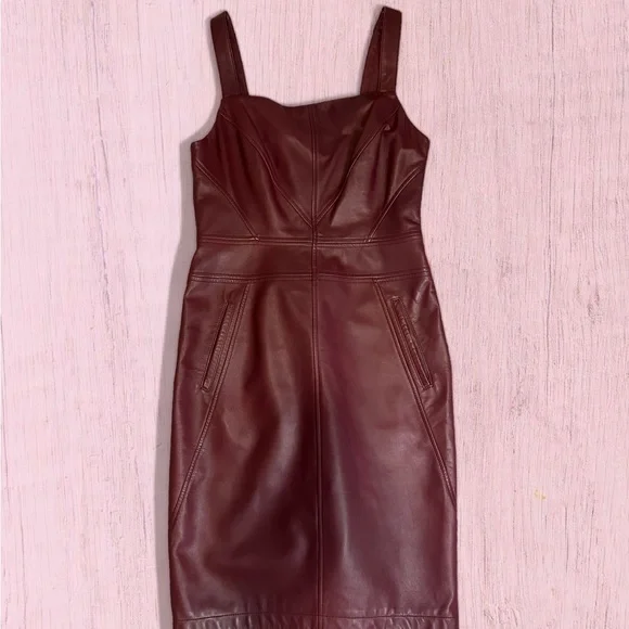 chinese dress ladies Genuine Lambskin Leather Dress – Pristine India